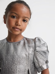 Vestido con detalle metalizado en el hombro Ellie de Reiss - Imagen 3 de 6