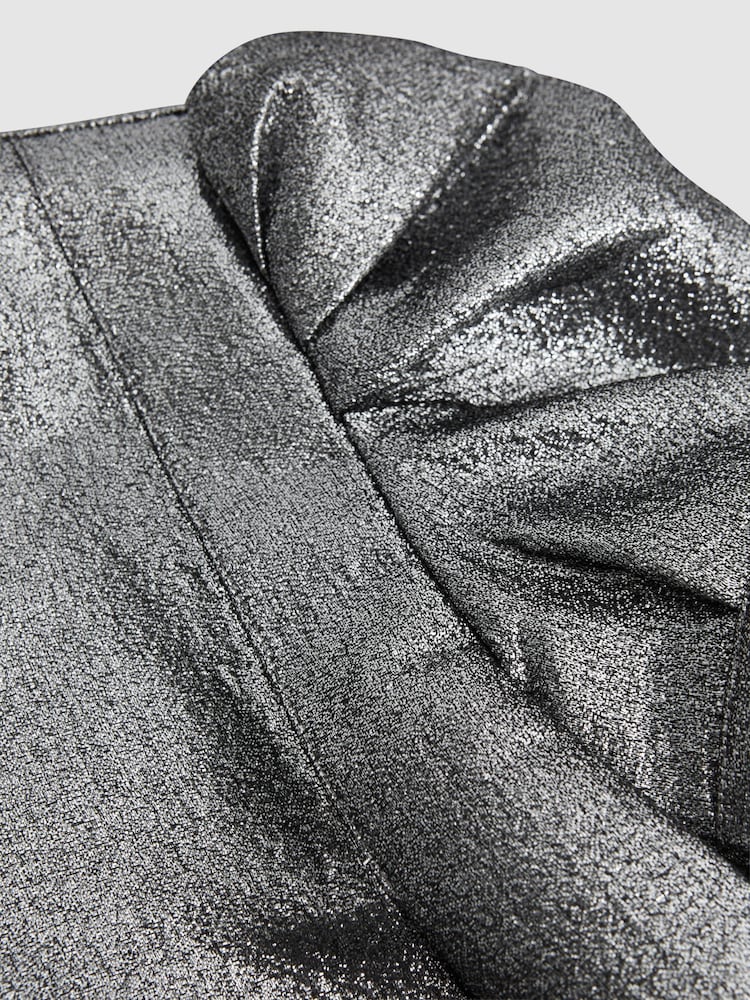 Vestido con detalle metalizado en el hombro Ellie de Reiss - Imagen 6 de 6