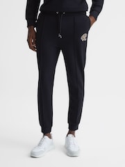 Reiss Navy Premier Logo Drawstring Loungewear Joggers - Image 1 of 5