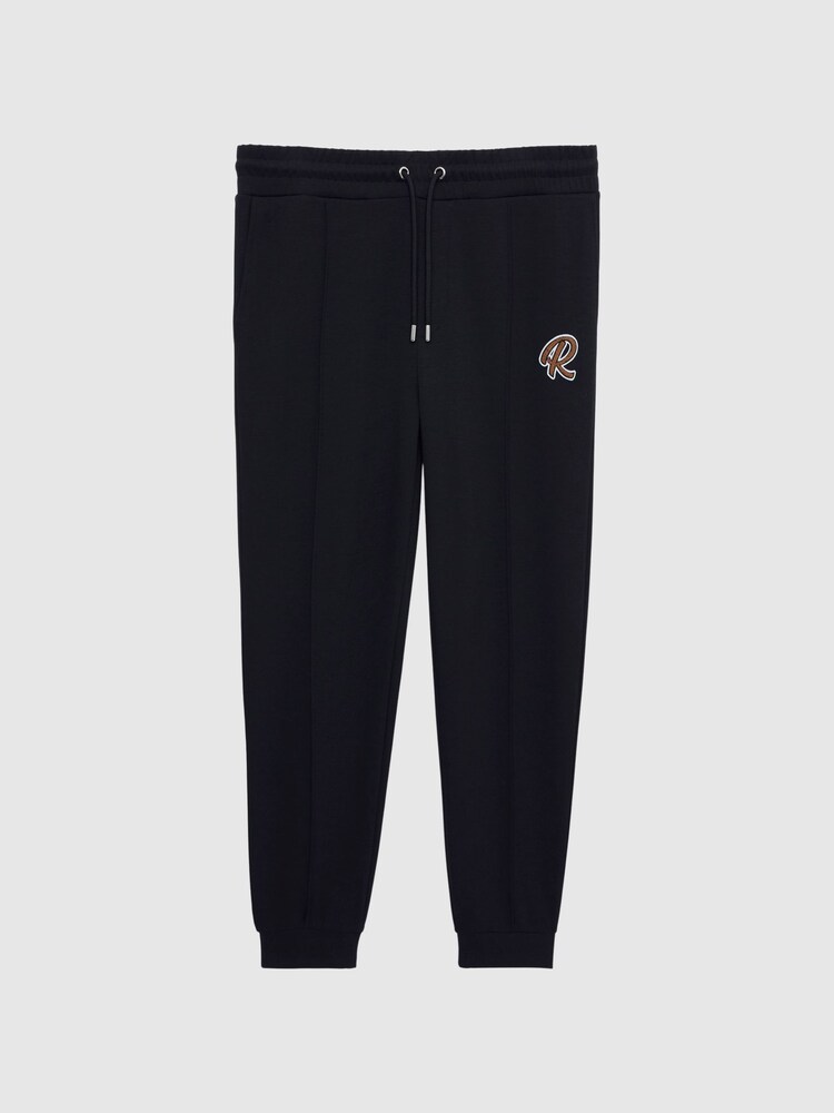 Reiss Navy Premier Logo Drawstring Loungewear Joggers - Image 2 of 5