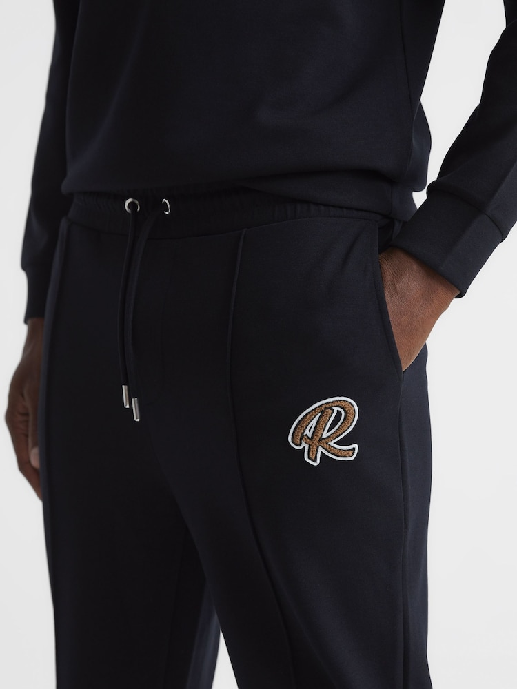 Reiss Navy Premier Logo Drawstring Loungewear Joggers - Image 4 of 5