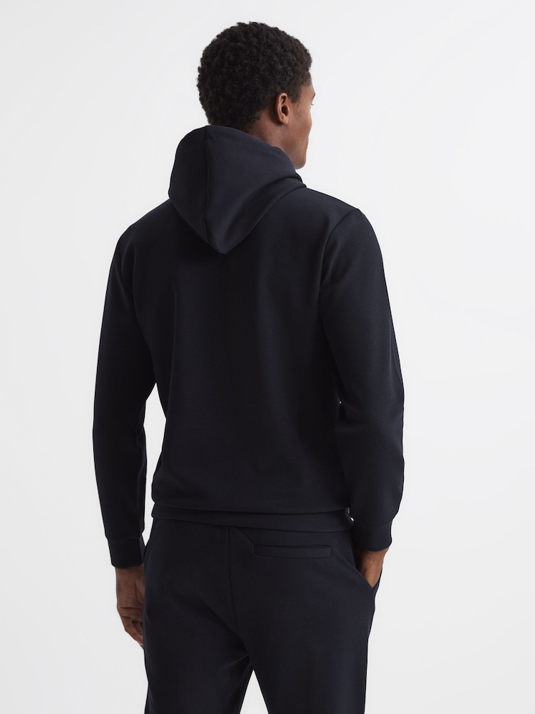 Reiss Navy Fabien Logo Loungewear Hoodie - Image 5 of 5