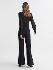 Reiss Black Lennon Petite Tuxedo Jumpsuit - Image 5 of 10