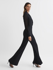Reiss Black Lennon Petite Tuxedo Jumpsuit - Image 8 of 10