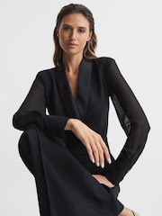 Reiss Black Lennon Petite Tuxedo Jumpsuit - Image 9 of 10