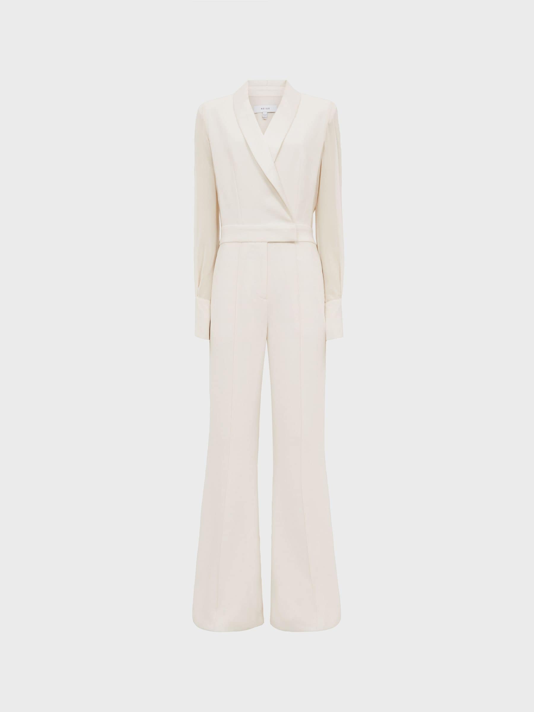 Buy Reiss Ivory Lennon Petite Tuxedo Jumpsuit from Next Luxembourg