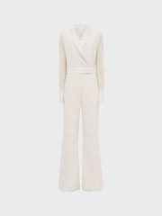 Reiss Ivory Lennon Petite Tuxedo Jumpsuit - Image 2 of 8