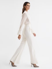 Reiss Ivory Lennon Petite Tuxedo Jumpsuit - Image 4 of 8