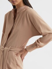 Reiss Nude Dania Petite Wide Leg Jumpsuit - Image 7 of 7