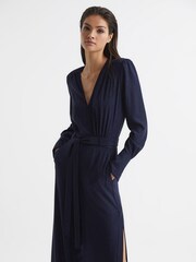 Reiss Navy Luka Embellished Jumpsuit - Image 3 of 7