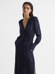 Reiss Navy Luka Embellished Jumpsuit - Image 7 of 7