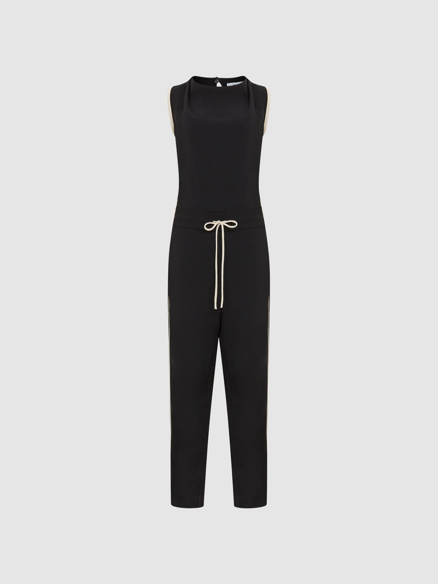 Reiss black and white jumpsuit top