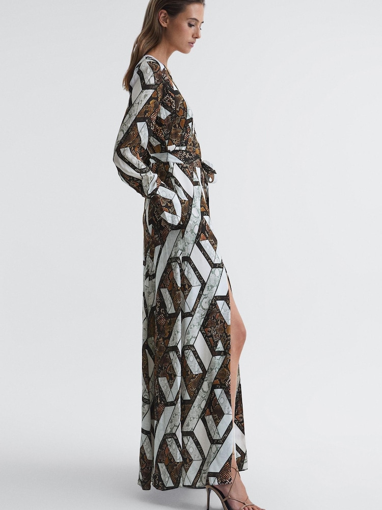 Vestido largo escotado con estampado de serpiente Loren de Reiss - Imagen 1 de 9 Vestido largo escotado con estampado de serpiente Loren de Reiss - Imagen 1 de 9