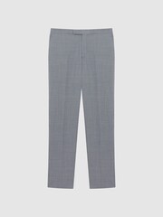Reiss Blue Hustle Micro Puppytooth Slim Fit Trousers - Image 2 of 5