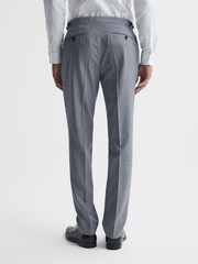 Reiss Blue Hustle Micro Puppytooth Slim Fit Trousers - Image 5 of 5