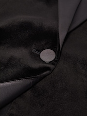 Reiss Black Opal Velvet Single Breasted Blazer - Image 6 of 7