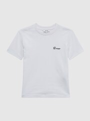 Todd - T-shirt in jersey con logo ricamato - Immagine 2 di 6