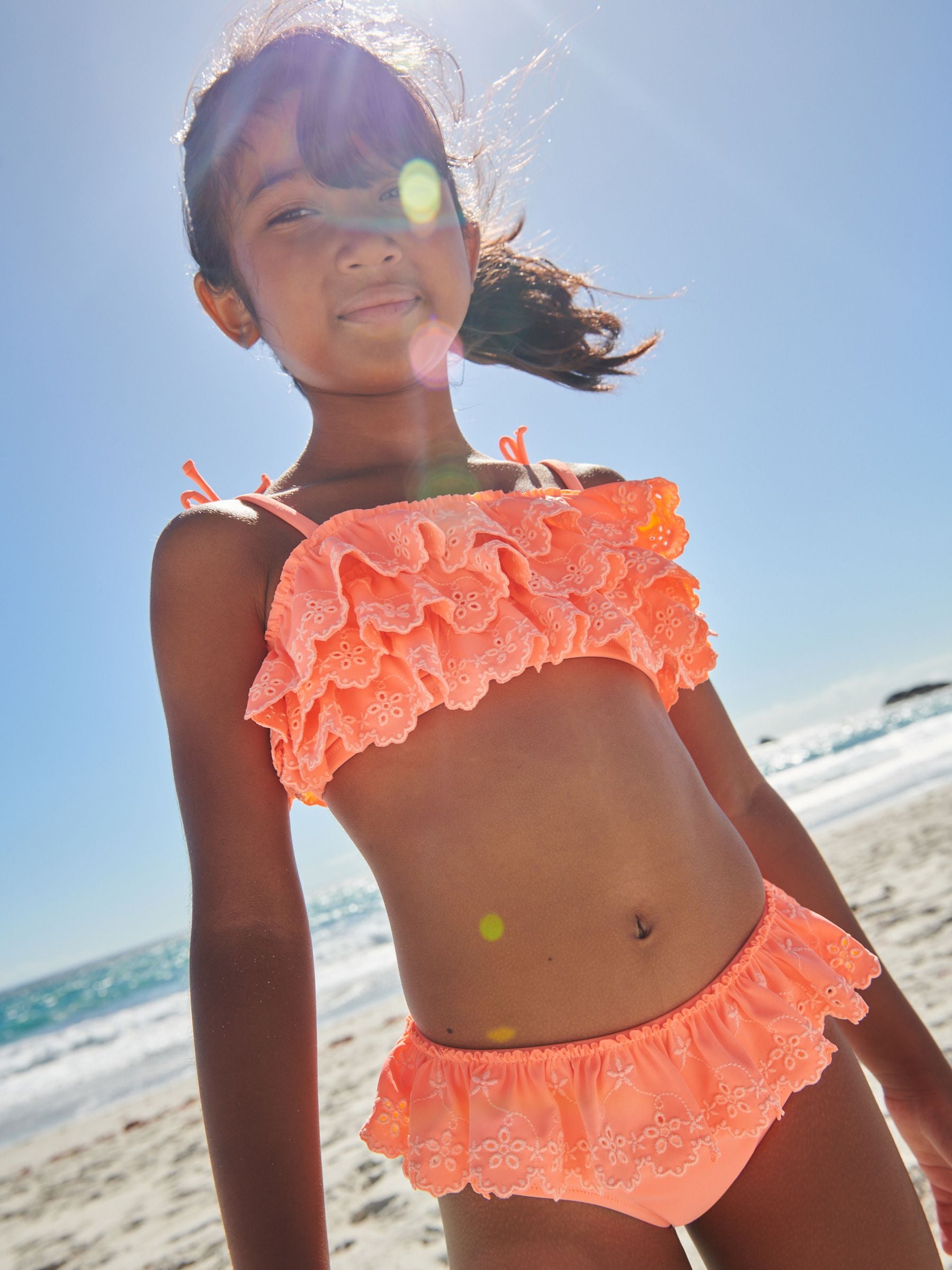Buy Fluro Orange Tiered Bikini 3 16yrs from Next Canada