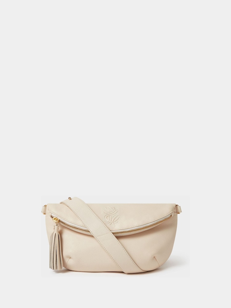 Osprey London White The Luxe Milano Leather Sling Bag - Image 1 of 6