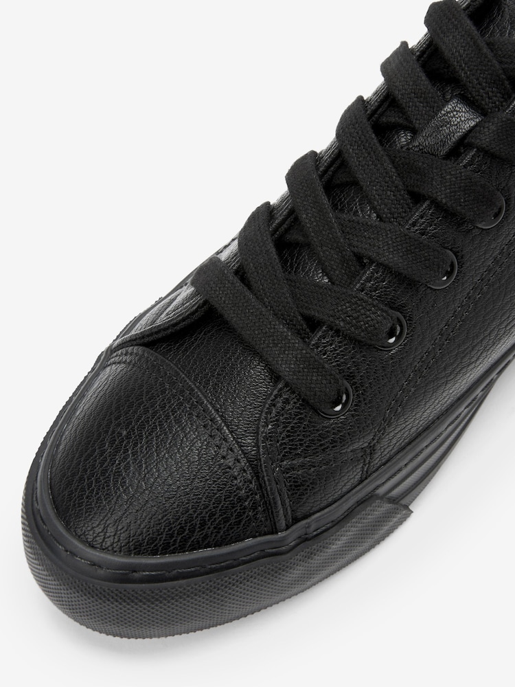 Black Wide Fit Forever Comfort® Patent Baseball Trainers - Image 6 of 6