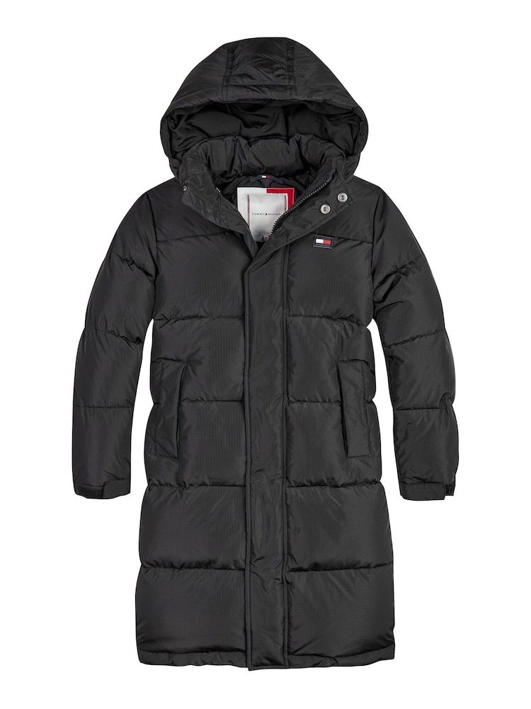 Tommy Hilfiger Black Alaska Maxi Parka Jacket - Image 1 of 4