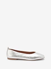 Silver Signature Leather Hi Cut Ballerina Shoes - Image 4 of 7