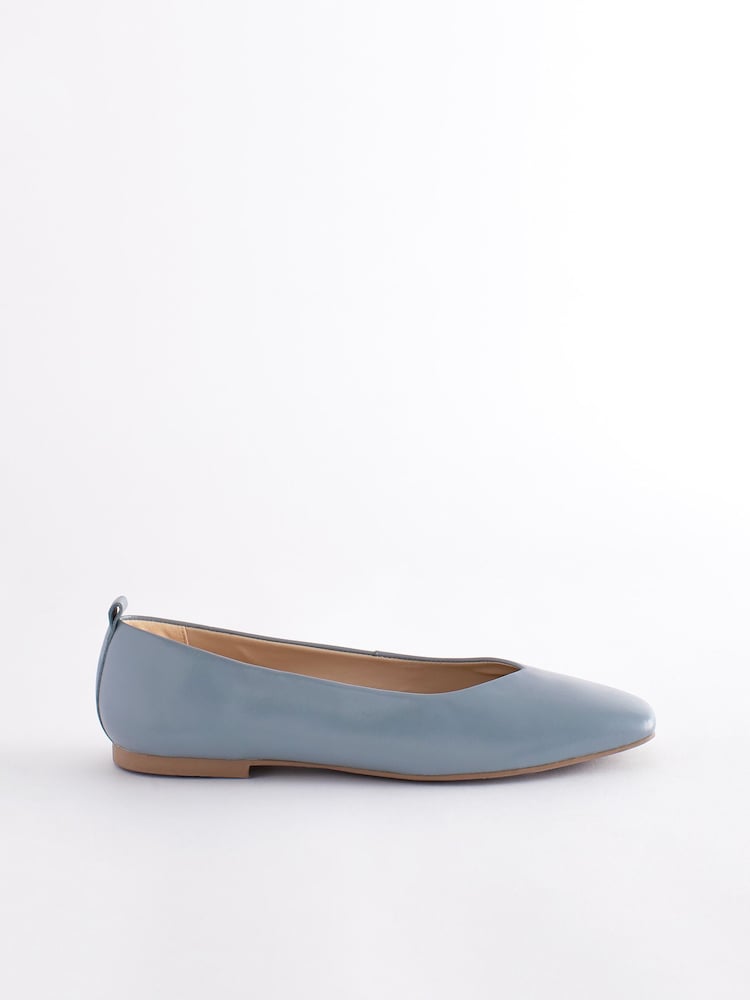 Blue Signature Leather Hi Cut Ballerina Shoes - Image 4 of 7