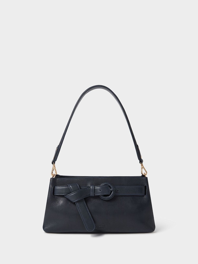 Osprey London Blue The East West Belt Leather Shoulder Bag - Image 1 of 6 Osprey London Blue The East West Belt Leather Shoulder Bag - Image 1 of 6