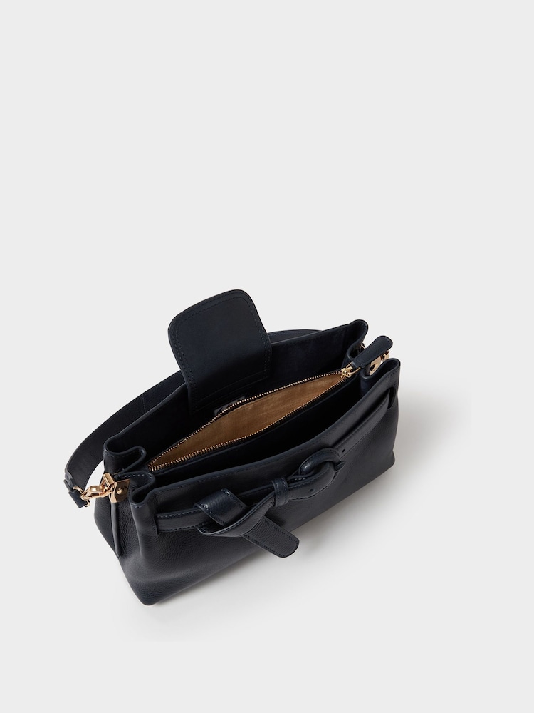 Osprey London Blue The East West Belt Leather Shoulder Bag - Image 6 of 6 Osprey London Blue The East West Belt Leather Shoulder Bag - Image 6 of 6