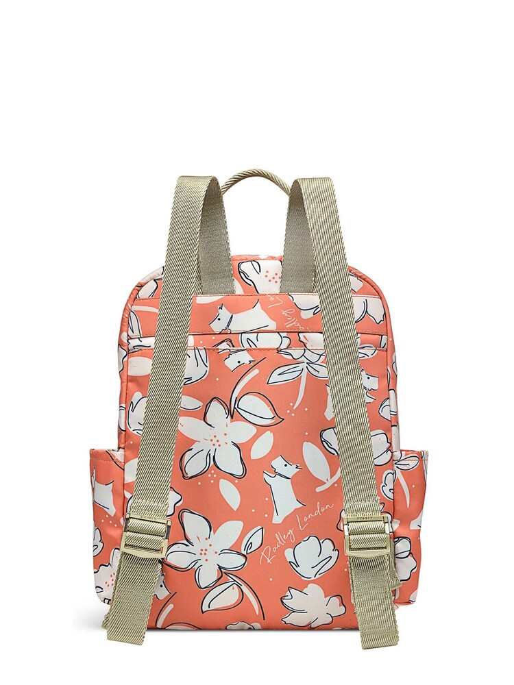 Radley London Orange Maple Cross Thrift Floral Backpack - Image 2 of 4