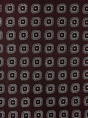 Reiss Burgundy Solar Geo Jacquard Print Silk Tie - Image 5 of 5