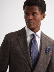Reiss Indigo Sun Floral Medallion Silk Tie - Image 2 of 5