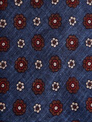 Reiss Indigo Sun Floral Medallion Silk Tie - Image 5 of 5