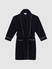 Reiss Snuggle Piped Fleece Nightwear Dressing Gown - صورة 2 من 7