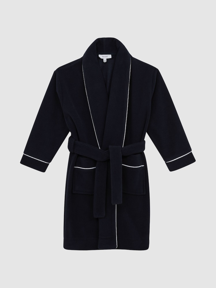 Reiss Snuggle Piped Fleece Nightwear Dressing Gown - صورة 2 من 7