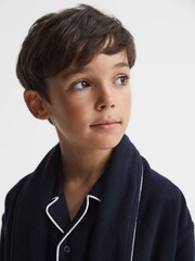 Reiss Snuggle Piped Fleece Nightwear Dressing Gown - صورة 4 من 7