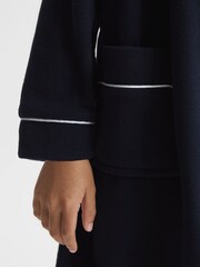 Reiss Snuggle Piped Fleece Nightwear Dressing Gown - صورة 6 من 7