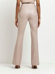 River Island Bum Sculpt Pantalon Brown Flare - Image 2 of 4