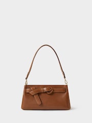 Osprey London Brown The East West Belt Leather Shoulder Bag - Image 1 of 4