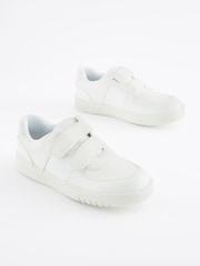 White Standard Fit (F) Strap Touch Fastening Shoes - Image 1 of 5