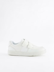 White Standard Fit (F) Strap Touch Fastening Shoes - Image 2 of 5