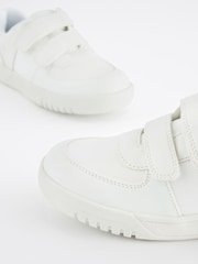 White Standard Fit (F) Strap Touch Fastening Shoes - Image 3 of 5