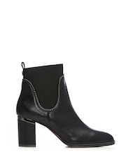 Moda In Pelle Elasticated Chain Detail Ankel Boots With Side Zip - Image 1 of 6