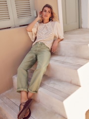 Khaki Green Straight Jeans - Image 1 of 1