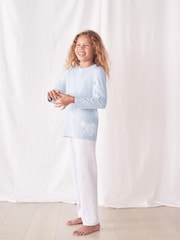 The White Company Синий 100% Хлопок Lumi Bear Side Wrap Пижама - Изображение 1 из 4