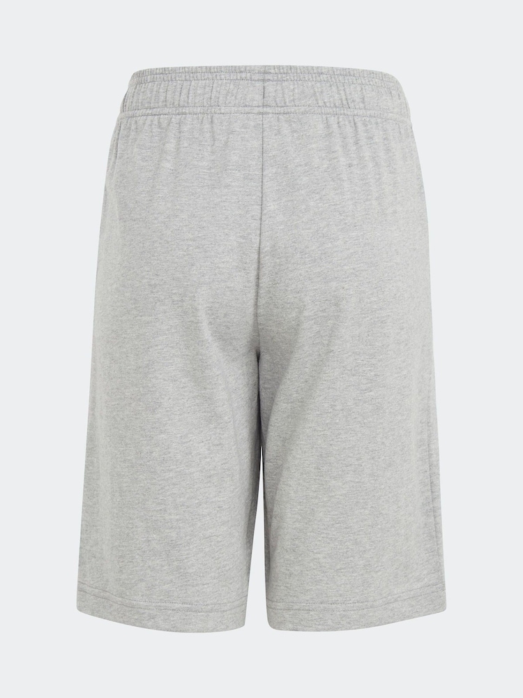 adidas Grey Essentials Big Logo 100% Cotton Shorts - Image 2 of 5