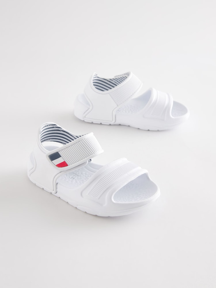 White Pool Sliders - Image 1 of 4 White Pool Sliders - Image 1 of 4