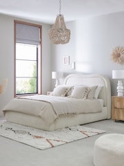 Casual Boucle Natural Oyster Otis Upholstered Ottoman Storage Bed Frame - Image 1 of 8