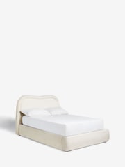 Casual Boucle Natural Oyster Otis Upholstered Ottoman Storage Bed Frame - Image 6 of 8