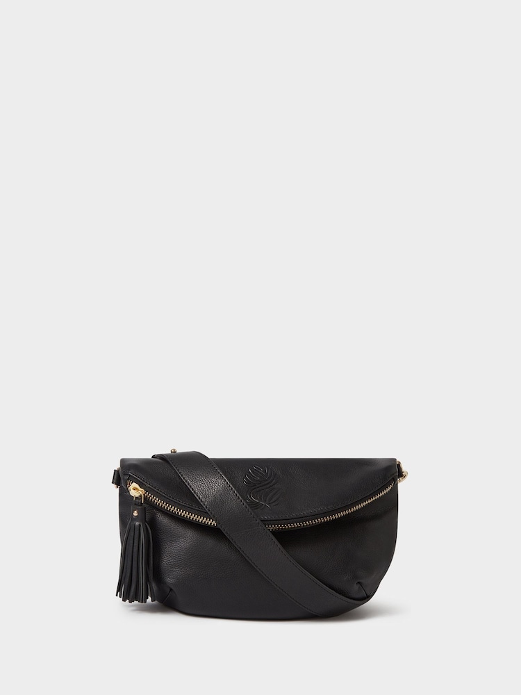 Osprey London Black The Luxe Milano Leather Sling Bag - Image 1 of 6